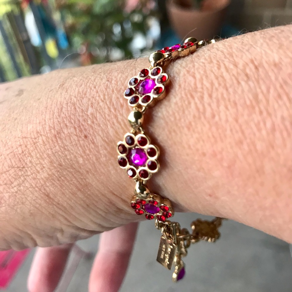NWOT Kate Spade Gold and Red Bracelet - Picture 5 of 8